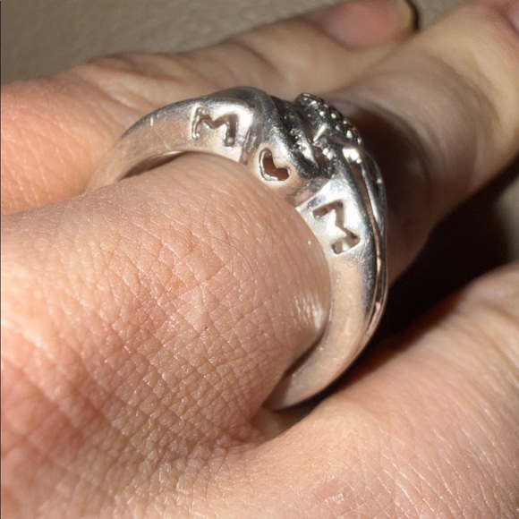 Vintage Sterling 925 Diamond Mom Ring (has video) - Picture 6 of 17